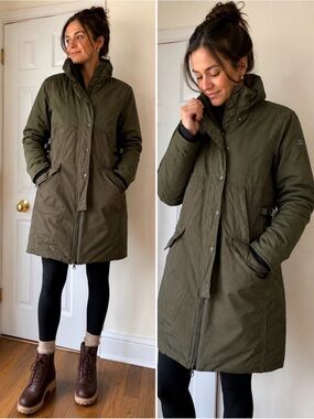 The North Face Women’s Olive Green Insulated Winter Parka Coat Jacket XS